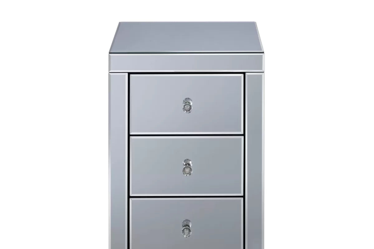 Seville Mirrored 3 Drawer Bedside