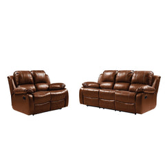 Valencia Tan Leather Recliner 3+2 Seater Sofa Set