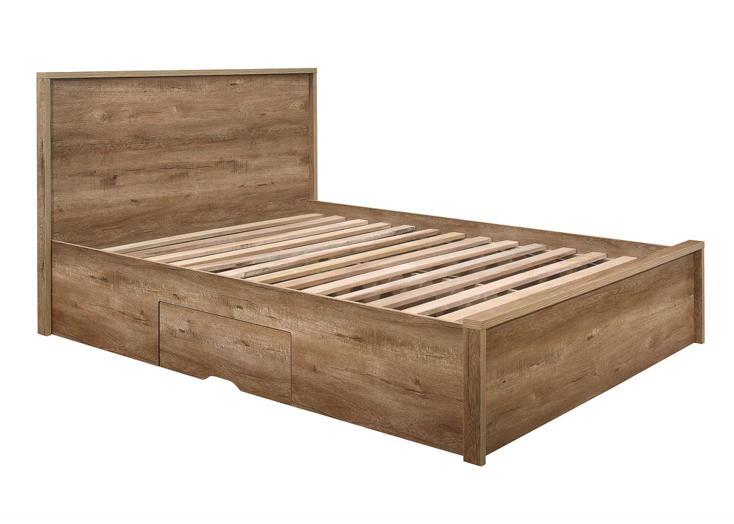 Stockwell Rustic Oak Small Double Bed + Comfort Small Double Mattress