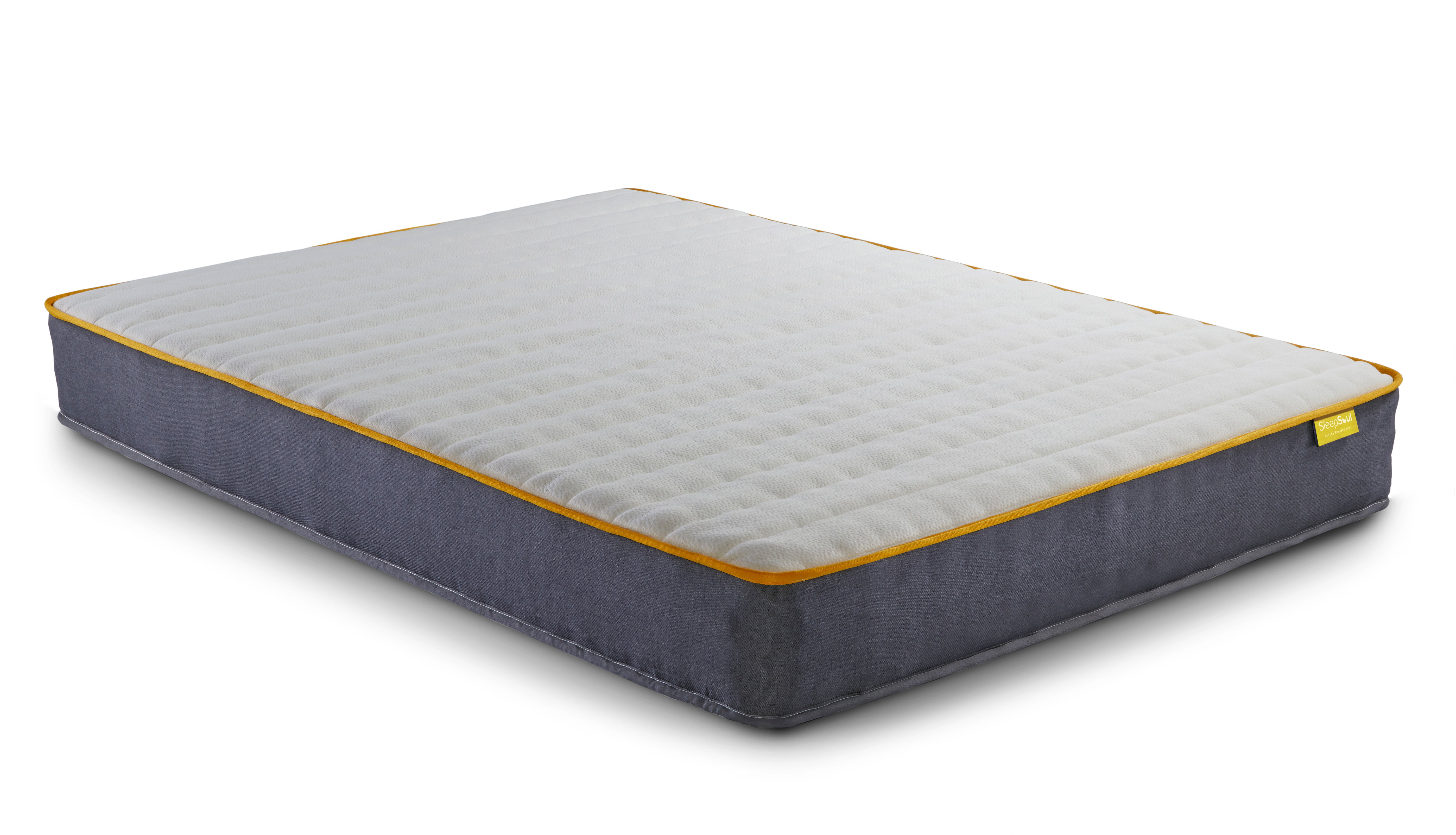 Brompton Blue Fabric  King Bed + Comfort King Mattress