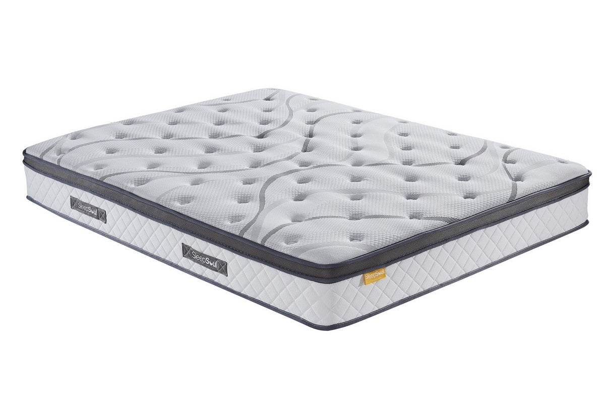 Grande Black Crushed Velvet Super King Bed + Super King Heaven Mattress