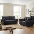 Serona Black Fabric High Back 3 + 2 Sofa Set
