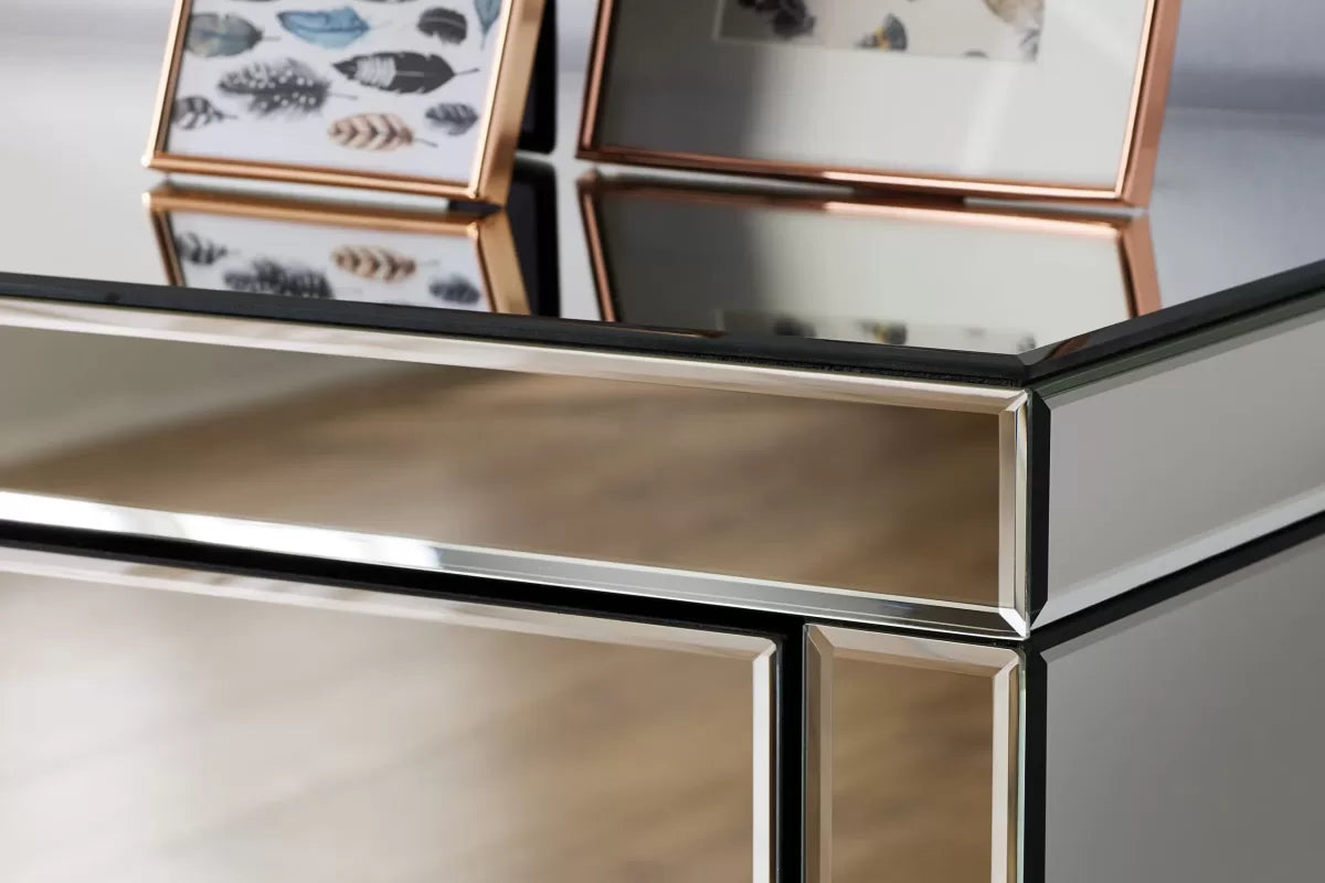 Seville Mirrored 2 Drawer Bedside