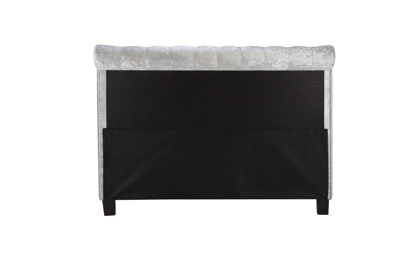 Zienna Steel Crush Vevlet  Fabric Double Bed