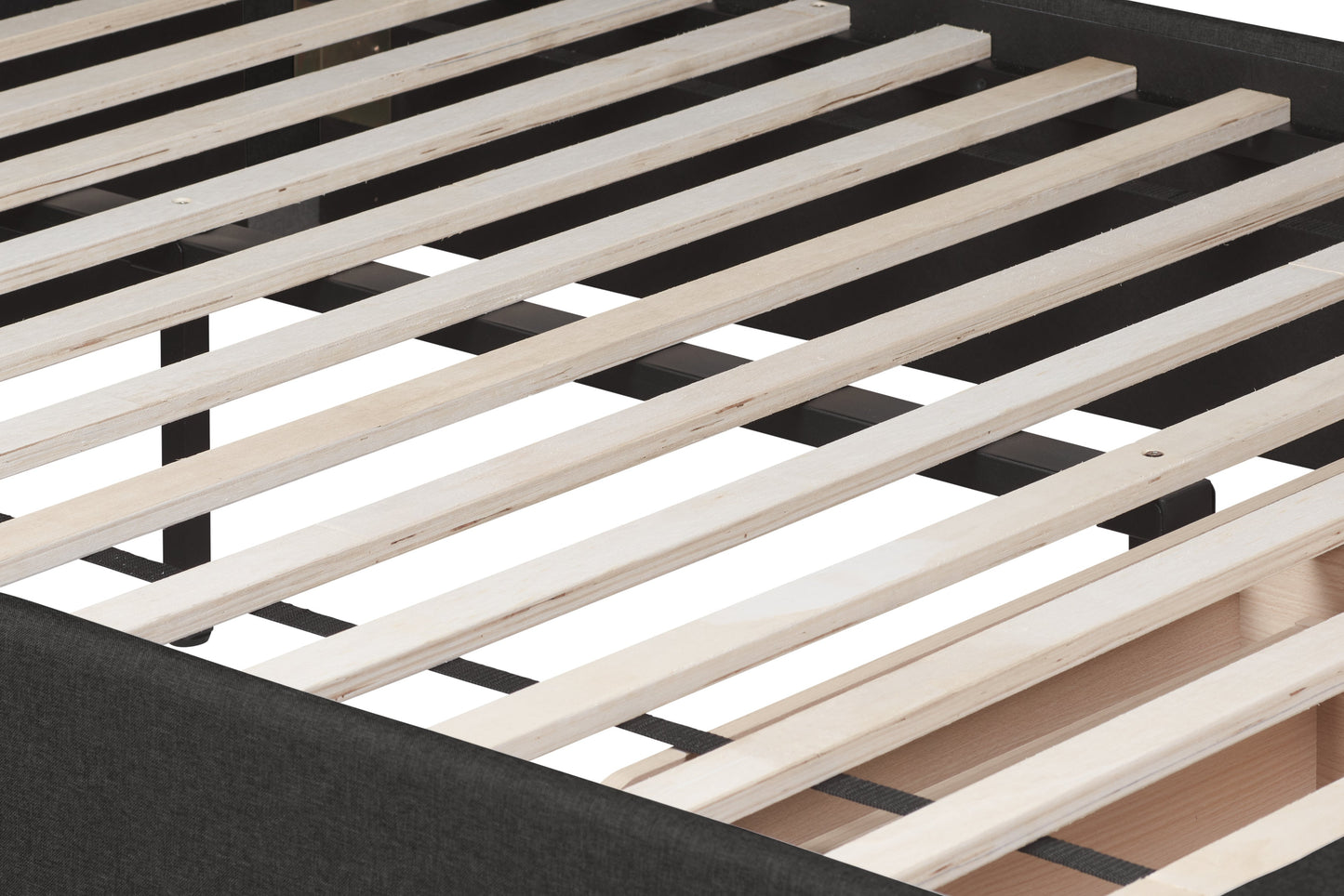 Valentino Charcoal Storage Double Bed + Bliss Double Mattress