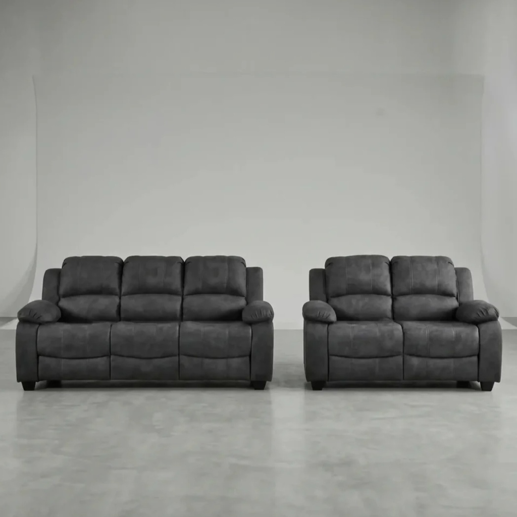Valeria  Grey  Fabric 3+2 Seater Sofa Set
