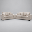 Camila Cream Enzo Fabric 3 + 2 Sofa Set