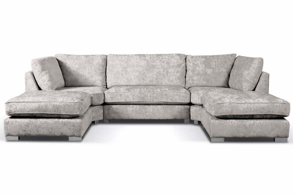 Bishop Truffle Alska Fabric U Shaped High Back Corner Sofa