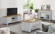 Highgate Living Room Set : Grey - MDP . Large TV Unit,  2 Drawer Coffee Table  & 2 Drawer Console Table