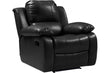 Valencia Black Leather Recliner Armchair