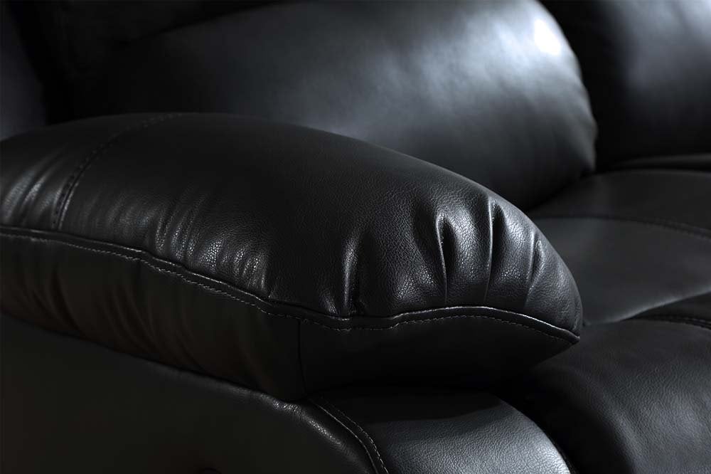 Valencia Black Leather Recliner Armchair